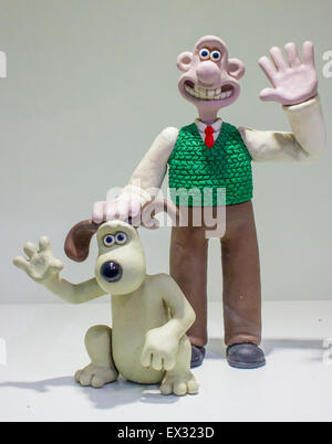 Plastilin-Modelle von Wallace und Gromit Stockfoto