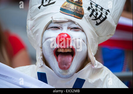 Vancouver, Kanada - 5. Juli 2015: Fans vor der WM-Endspiel zwischen den USA und Japan bei der FIFA Frauen WM Kanada 2015 im BC Place Stadium. Stockfoto