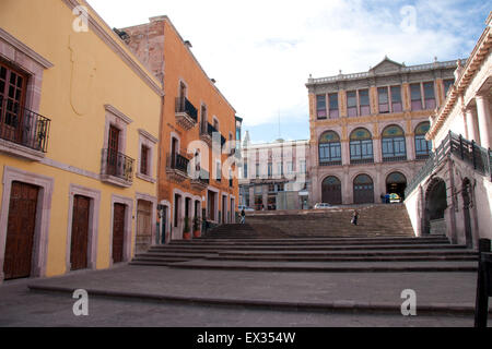 1546 von den Spaniern gegründet und ist die Silber-Bergbau-Stadt Zacatecas ein historischer Schatz und UNESCO-Welterbe-Zone. Stockfoto