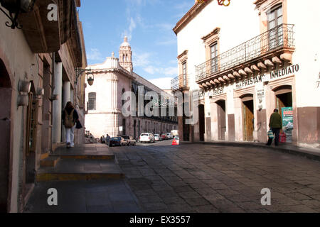 1546 von den Spaniern gegründet und ist die Silber-Bergbau-Stadt Zacatecas ein historischer Schatz und ein UNESCO-Welterbe-Zone. Stockfoto