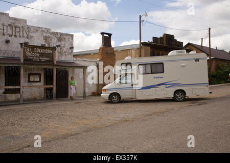 Der Buckhorn Saloon in Pinos Altos verfügt über, was einige Einheimische sagen, das beste Restaurant in Silver City Bereich Pinos Altos, NM Stockfoto