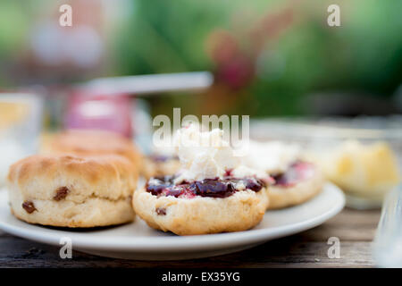 Hausgemachte englischer Cream Tea Stockfoto