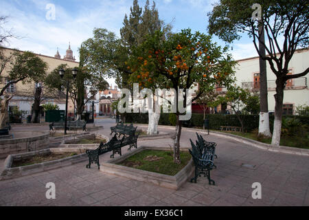 Das Plaza in kolonialen Jerez, Bundesstaat Zacatecas, Mexiko Stockfoto