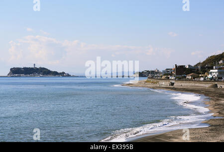 Meer in Enoshima, Präfektur Kanagawa, Japan Stockfoto