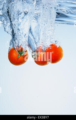 Tomaten in Wasser Stockfoto