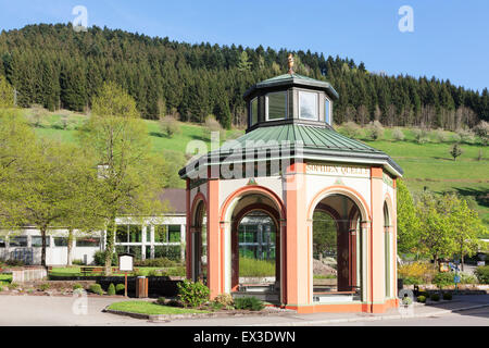 Mineralquellen in der Brunnen-Tempel in Bad Peterstal-Griesbach Spa, Renchtal, Schwarzwald, Baden-Württemberg, Deutschland Stockfoto