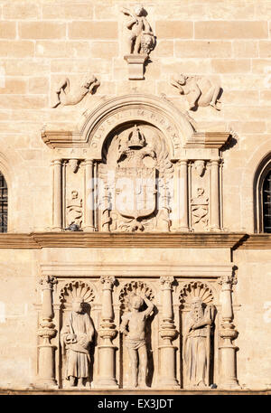 Architekturdetail, Stiftskirche Real Colegiata de San Sebastian, Antequera, Andalusien, Spanien Stockfoto