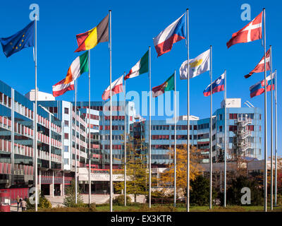 LUX, Luxemburg, Luxemburg-Stadt, das Generalsekretariat des Europäischen Parlaments auf dem Plateau Kirchberg, Konrad Adenaue Stockfoto