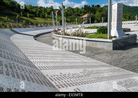 Bestandteil der Srebrenica Genozid-Denkmal am 25. Juni 2009 in Potocari, Bosnien und Herzegowina. Stockfoto