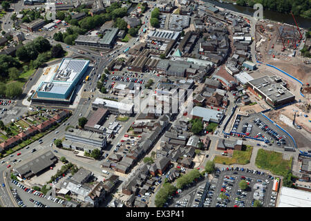 Luftaufnahme der Cheshire Stadt Northwich, UK Stockfoto