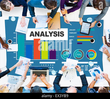 Analyse Analytics Balkendiagramm Diagramm Daten Informationskonzept Stockfoto