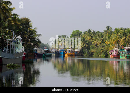 Kerala Stauwasser Szene Stockfoto