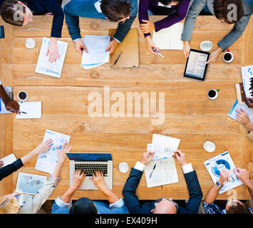 Diversity-Business-Team Planung Board Meeting Strategiekonzept Stockfoto