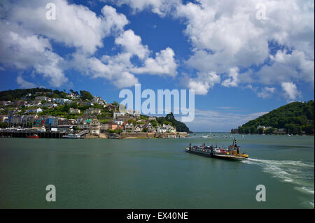 Dartmouth senken Autofähre, mit Blick auf Kingswear, Devon UK Stockfoto