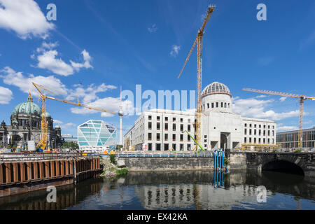 Bau des neuen rekonstruierten Berliner Schloss oder Berliner Schloss auf der Museumsinsel in Mitte Berlin Deutschland Stockfoto