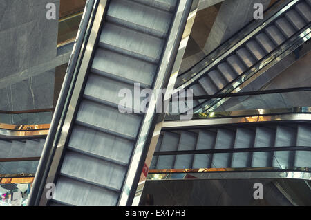 Rolltreppe im Shop. Element des Designs. Stockfoto