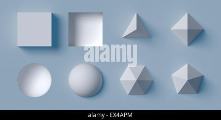 3D-Rendering der Formen Stockfoto