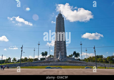 Horizontale Ansicht der Gedenkstätte Jose Marti in Havanna, Kuba. Stockfoto