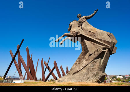 Horizontale Ansicht bei der Antonio Maceo Revolutionsplatz in Santiago De Cuba, Kuba. Stockfoto