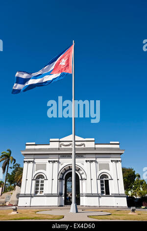 Vertikale Ansicht der Friedhof Santa Ifigenia in Santiago De Cuba, Kuba. Stockfoto