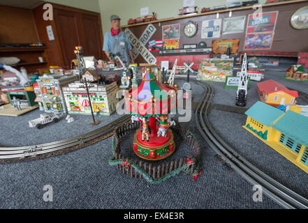 High Springs Historical Society Museum in North Central Florida feiert ihre Modellbahn-Geschichte und das Erbe. Stockfoto