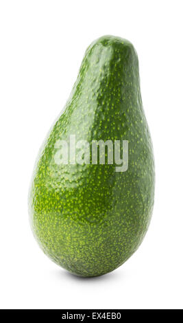 grünen Avocado auf dem weißen Hintergrund isoliert. Stockfoto