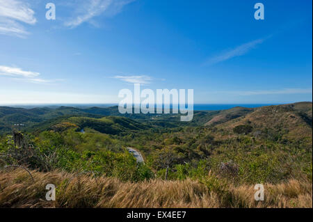 Horizontale Luftaufnahme von Topes de Collantes Nationalpark in Kuba. Stockfoto