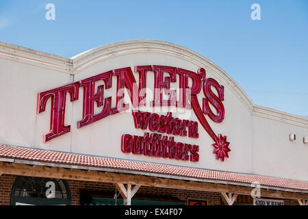 Exterieur des Tener des westlichen Outfitters in Oklahoma City, Oklahoma, USA. Stockfoto