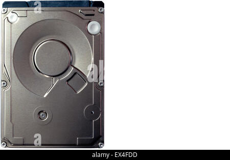 Nahaufnahme der internen 2,5-Zoll SATA HDD. Mit Textfreiraum. Stockfoto