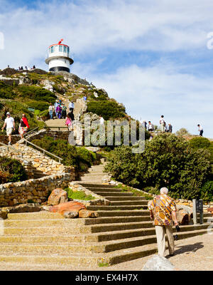 Leuchtturm am Cape Point Südafrika Stockfoto