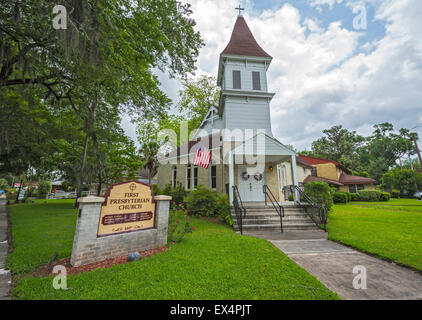 Erste Presbyterian Church of High Springs, Florida 1897 gegründet. Stockfoto