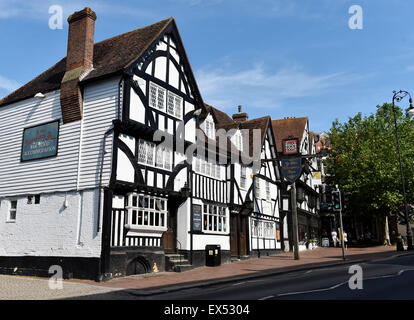 Tonbridge Kent England UK - Ye Olde Chequers Inn Stockfoto