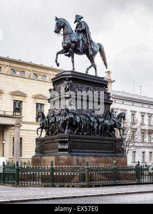 Friedrich der große Reiterstandbild Friedrichs des Grossen Bildhauers Christian unter Den Linden, Berlin Stockfoto