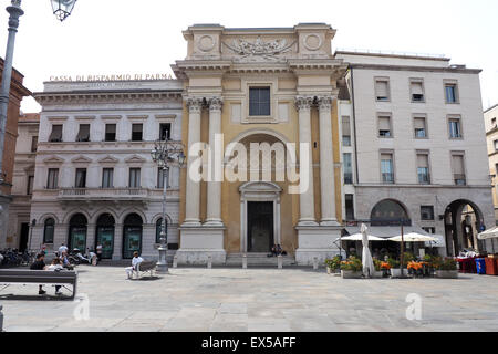 Piazza Giuseppe Garibaldi, Parma. Stockfoto