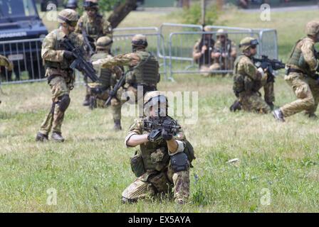 NATO Joint Force Headquarters, italienische Armee Ranger der Fallschirmjäger-Bataillon Berg Monte Cervino Stockfoto