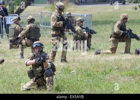 NATO Joint Force Headquarters, italienische Armee Ranger der Fallschirmjäger-Bataillon Berg Monte Cervino Stockfoto