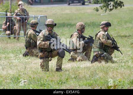 NATO Joint Force Headquarters, italienische Armee Ranger der Fallschirmjäger-Bataillon Berg Monte Cervino Stockfoto