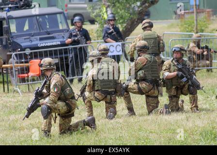 NATO Joint Force Headquarters, italienische Armee Ranger der Fallschirmjäger-Bataillon Berg Monte Cervino Stockfoto