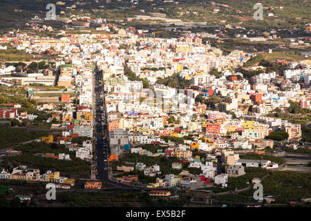 ESP, Spanien, die Kanaren Insel La Palma, Blick vom Mirador El Time in die Stadt Los Llanos.  ESP, Spanien, Kanaris Stockfoto