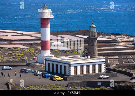 ESP, Spanien, Kanarische Inseln, Insel La Palma, der alten und neuen Leuchtturm El Faro in der Nähe von Fuencaliente an der Südspitze Stockfoto