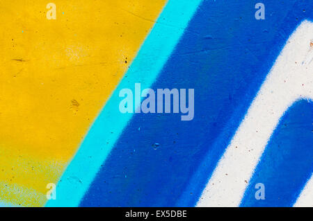 Detail einer Graffiti-Wand. Interessante Muster entstehen. Stockfoto