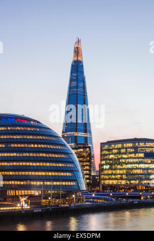 England, London, Splitter und Southwark Bereich Skyline von der Tower Bridge Stockfoto