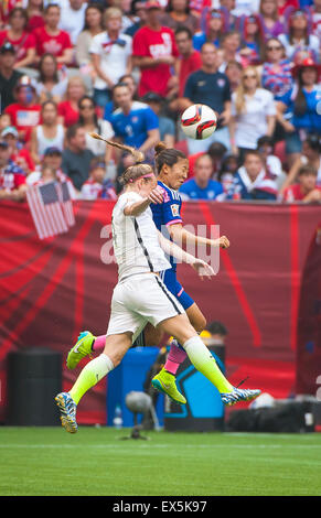 Vancouver, Kanada. 5. Juli 2015. während das WM-Finale zwischen den USA und Japan bei der FIFA Frauen WM Kanada 2015 im BC Place Stadium. USA gewann mit 5: 2. Bildnachweis: Matt Jacques/Alamy Live-Nachrichten Stockfoto