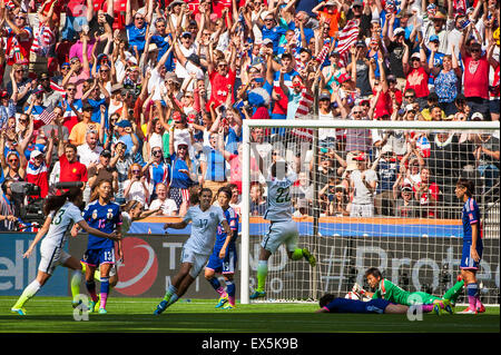 Vancouver, Kanada. 5. Juli 2015. während das WM-Finale zwischen den USA und Japan bei der FIFA Frauen WM Kanada 2015 im BC Place Stadium. USA gewann mit 5: 2. Bildnachweis: Matt Jacques/Alamy Live-Nachrichten Stockfoto