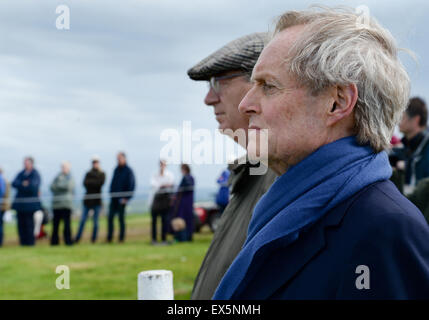 Der 9. Herzog von Wellington mit Herrn Ashcroft zum 200. Jubiläum der Waterloo am Penielheugh in den Scottish Borders Stockfoto