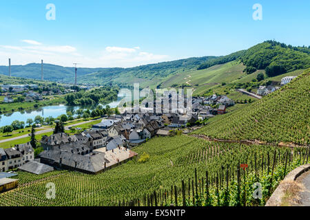 Urzig, Deutschland 5. Juni 2015: Weindorf an der Mosel Stockfoto