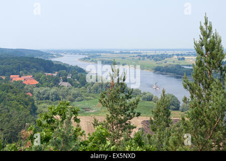 Raddampfer ´Kaiser Wilhelm´, Fluss Elbe, Kniepenberg, Hitzacker, Niedersachsen Stockfoto