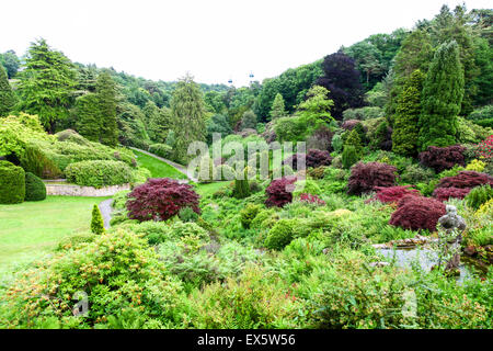 Die Gärten im Alton Towers Estate Theme Park Gardens Staffordshire England Stockfoto