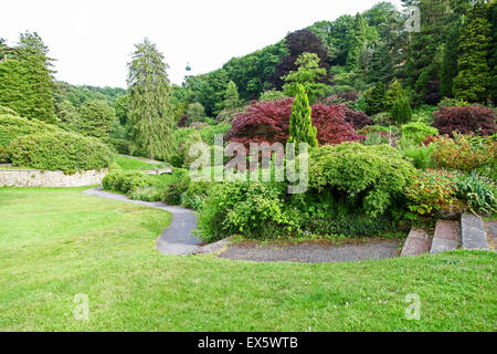 Die Gärten im Alton Towers Estate Theme Park Gardens Staffordshire England Stockfoto