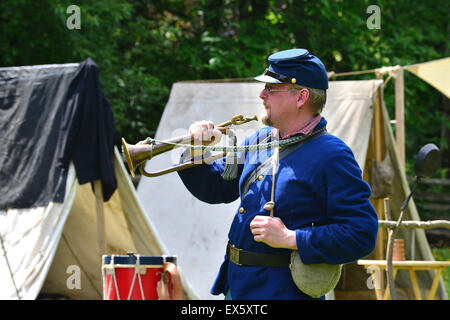 American Civil War Reenactment an der Ulster American Folk Park Stockfoto